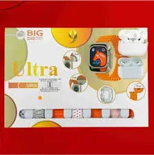 Ultra 7 in 1 Big 2.03 Infinite Display Smartwatch with Multi-Color Strap and Free Size: PICSTAR Multi-Saver Pack